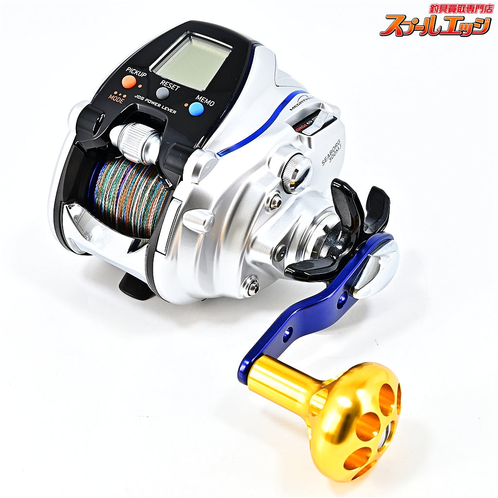【ダイワ】 12シーボーグ 300MJ 使用0時間 使用0km アイズファクトリーアルミラウンドノブ ゴールド装着 DAIWA SEABORG
