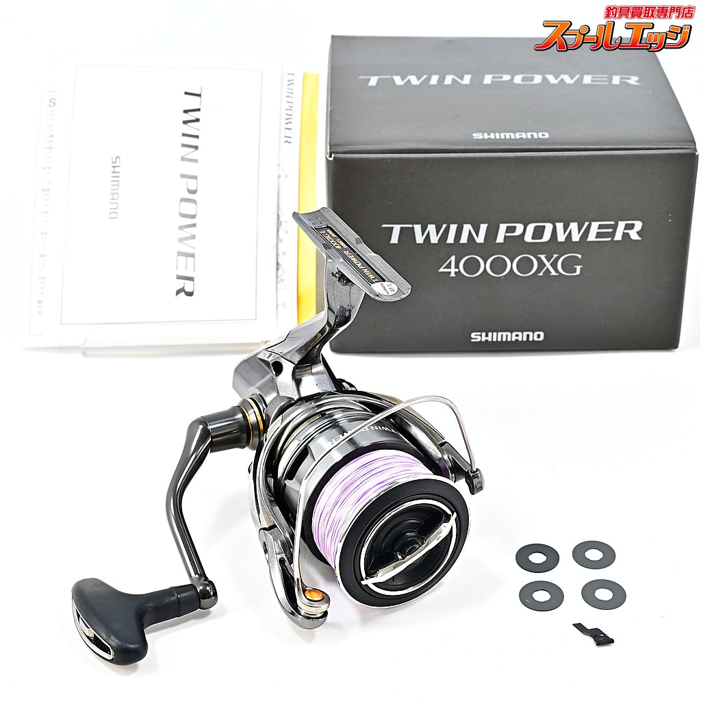 【シマノ】 24ツインパワー 4000XG ゴメクサスカスタムラインローラー装着 SHIMANO TWIN POWER