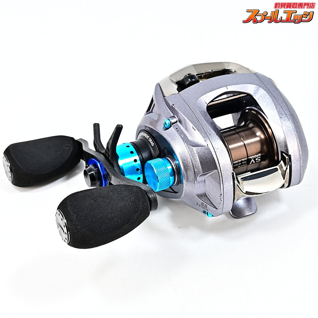 【ダイワ】 SS SV 103L KTFカーボンスタードラグ&カラーパーツ&80mmカスタムカーボンハンドル装着 DAIWA SS SV