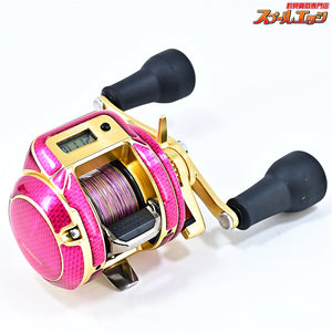 【シマノ】 18オシアコンクエスト CT 300HG 23カルカッタコンクエストMD 102mm純正ロングハンドル&ワーニーズデカール装着 SHIMANO OCEA CONQUEST