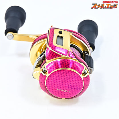 【シマノ】 18オシアコンクエスト CT 300HG 23カルカッタコンクエストMD 102mm純正ロングハンドル&ワーニーズデカール装着 SHIMANO OCEA CONQUEST