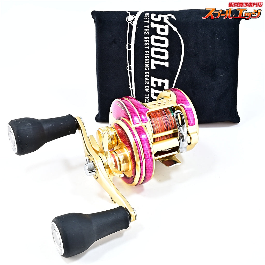 【シマノ】 15オシアコンクエスト 300HG 23カルカッタコンクエストMD 102mm純正ロングハンドル&ワーニーズ デカール装着 SHIMANO OCEA CONQUEST