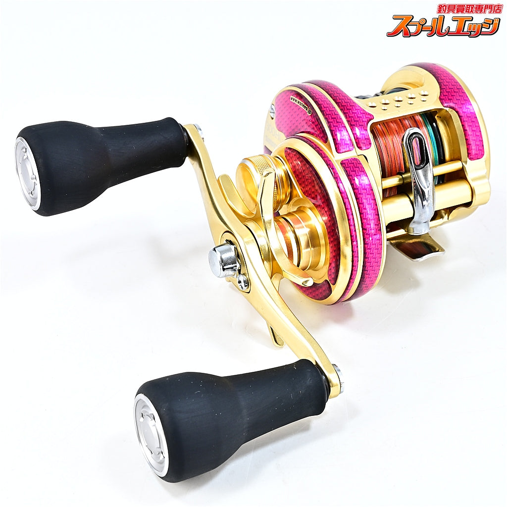 【シマノ】 15オシアコンクエスト 300HG 23カルカッタコンクエストMD 102mm純正ロングハンドル&ワーニーズ デカール装着 SHIMANO OCEA CONQUEST
