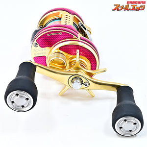 【シマノ】 15オシアコンクエスト 300HG 23カルカッタコンクエストMD 102mm純正ロングハンドル&ワーニーズ デカール装着 SHIMANO OCEA CONQUEST