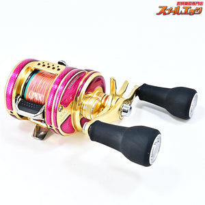 【シマノ】 15オシアコンクエスト 300HG 23カルカッタコンクエストMD 102mm純正ロングハンドル&ワーニーズ デカール装着 SHIMANO OCEA CONQUEST