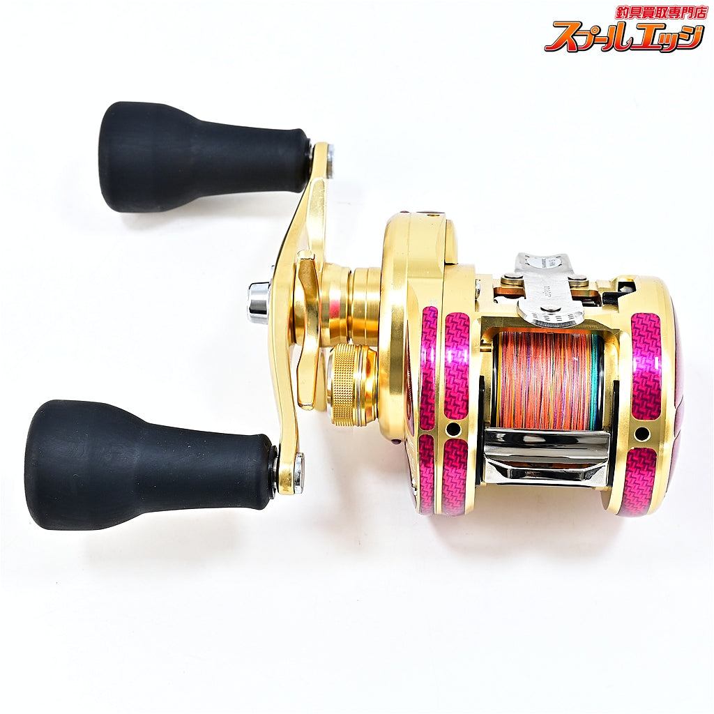【シマノ】 15オシアコンクエスト 300HG 23カルカッタコンクエストMD 102mm純正ロングハンドル&ワーニーズ デカール装着 SHIMANO OCEA CONQUEST