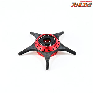 【KTF】 IXA 軽量オフセット カーボンスタードラグ スクエアナットタイプ レッド ダイワ用 オイルインジェクション/ハンドルファスナー/オシレーティングポスト/アルミHEXビス付
