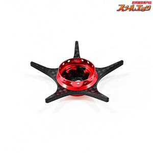 【KTF】 IXA 軽量オフセット カーボンスタードラグ スクエアナットタイプ レッド ダイワ用 オイルインジェクション/ハンドルファスナー/オシレーティングポスト/アルミHEXビス付