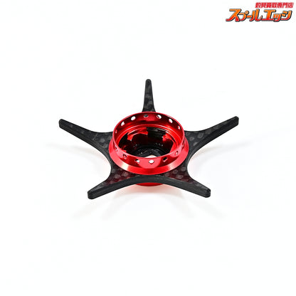 【KTF】 IXA 軽量オフセット カーボンスタードラグ スクエアナットタイプ レッド ダイワ用 オイルインジェクション/ハンドルファスナー/オシレーティングポスト/アルミHEXビス付