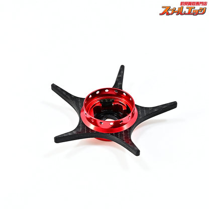 【KTF】 IXA 軽量オフセット カーボンスタードラグ スクエアナットタイプ レッド ダイワ用 オイルインジェクション/ハンドルファスナー/オシレーティングポスト/アルミHEXビス付