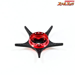 【KTF】 IXA 軽量オフセット カーボンスタードラグ スクエアナットタイプ レッド ダイワ用 オイルインジェクション/ハンドルファスナー/オシレーティングポスト/アルミHEXビス付