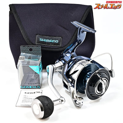 【シマノ】 21ツインパワー SW14000XG ゴメクサス41mmカスタムハンドルノブ装着 リールケース付 SHIMANO TWIN POWER
