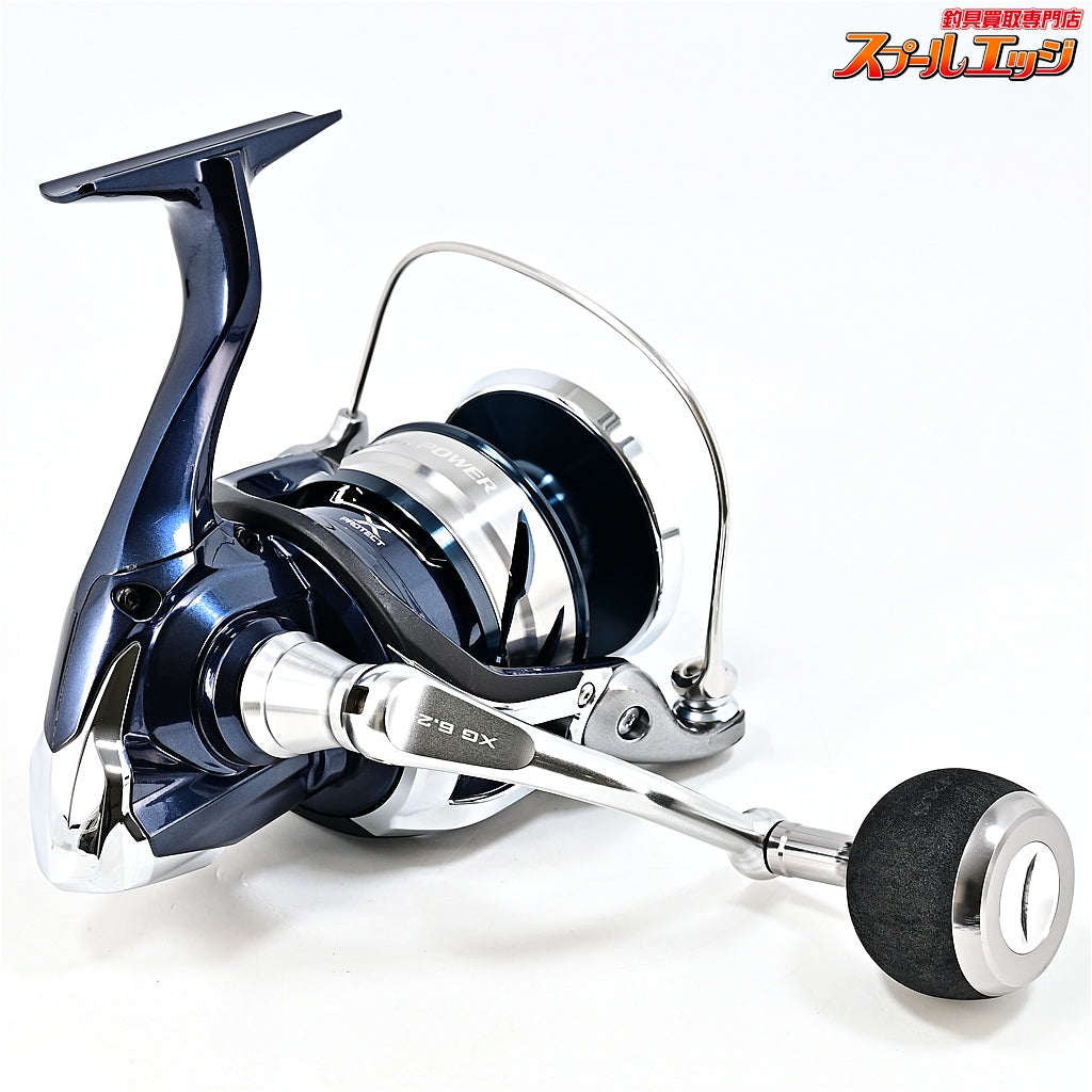【シマノ】 21ツインパワー SW14000XG ゴメクサス41mmカスタムハンドルノブ装着 リールケース付 SHIMANO TWIN POWER