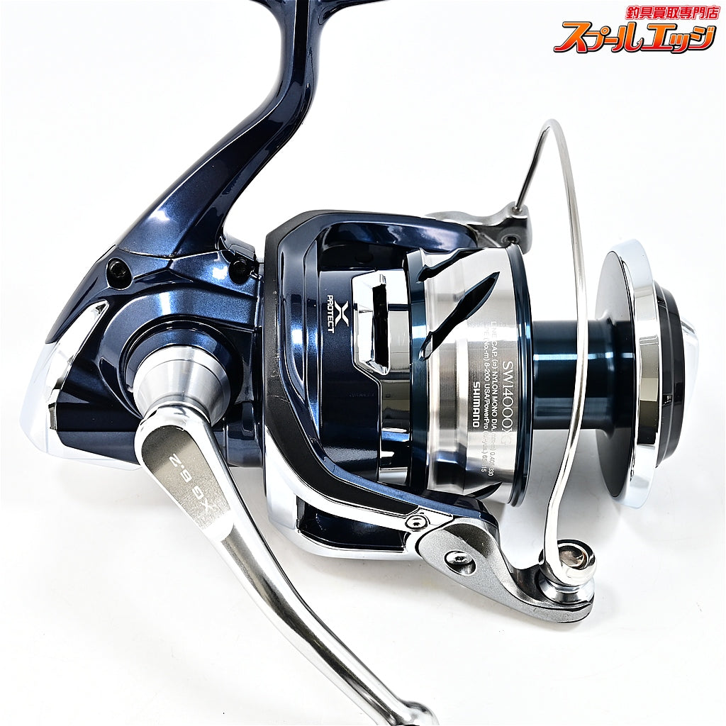 【シマノ】 21ツインパワー SW14000XG ゴメクサス41mmカスタムハンドルノブ装着 リールケース付 SHIMANO TWIN POWER