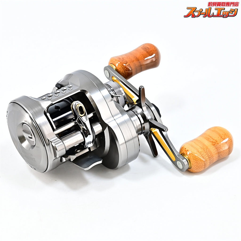【シマノ】 23カルカッタコンクエスト BFS XG 夢屋バンブーハンドルノブパドル型&KDWチタン64ビス&ジーニアスプロジェクトフックキーパー BHK装着 SHIMANO CALCUTTA CONQUEST