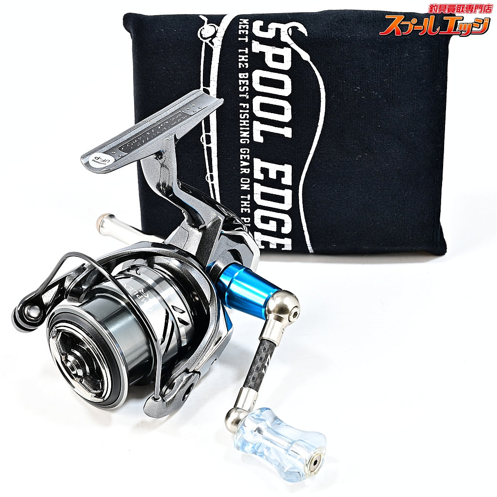 【シマノ】 21コンプレックス XR C2000 F4 HG ZPIカーボンハンドル 47.5mm&IOS アクリスタノブ クリアブルー&シマノ純正リールスタンド装着 SHIMANO COMPLEX