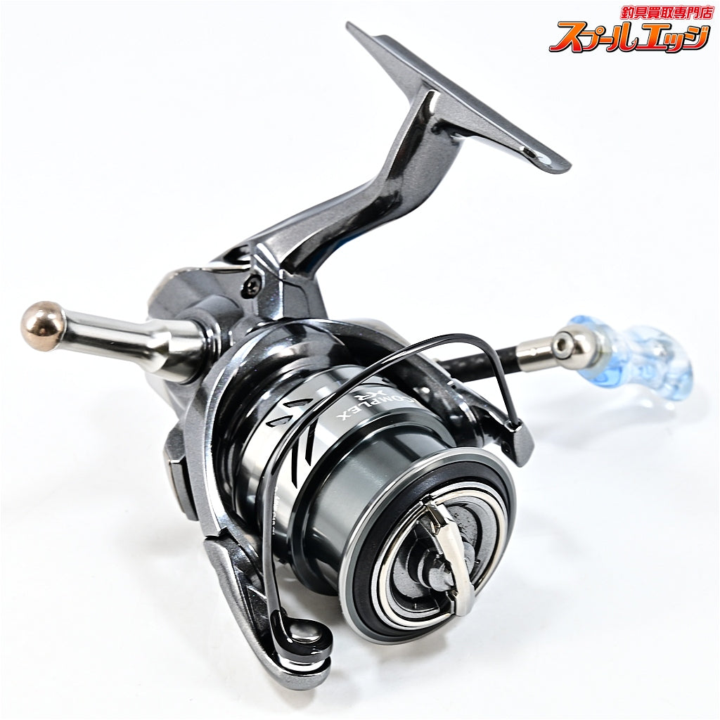 【シマノ】 21コンプレックス XR C2000 F4 HG ZPIカーボンハンドル 47.5mm&IOS アクリスタノブ クリアブルー&シマノ純正リールスタンド装着 SHIMANO COMPLEX