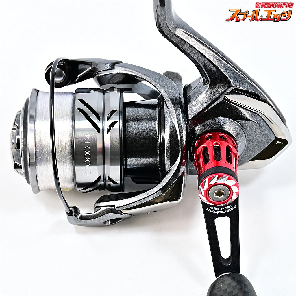 【シマノ】 21コンプレックス XR C2000 F4 スタジオコンポジット RC-SS 41mmカーボンハンドルレッド&カーボンハンドルノブ&シマノリールスタンド装着 SHIMANO COMPLEX