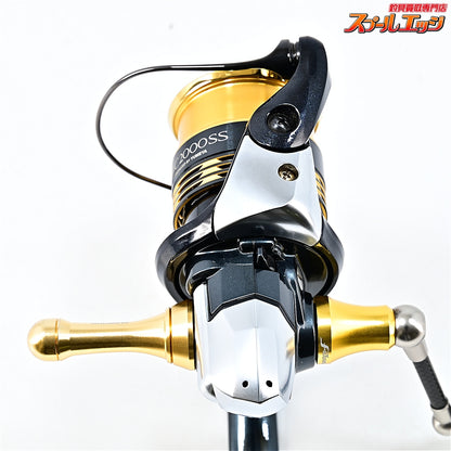 【シマノ】 12ヴァンキッシュ C2000HGS ZPIファンネルカーボンハンドル 50mm&ドライブ シリコンフィットノブ&夢屋 V-C2000SSスプール&夢屋アルミリールスタンドゴールド装着 SHIMANO Vanquish