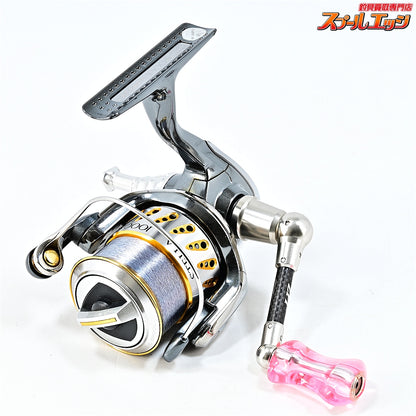 【シマノ】 07ステラ 1000S ZPIカーボンハンドル45mm&IOS アクリスタノブ ピンク&ドライブ Iアーム ショートタイプ装着 SHIMANO STELLA