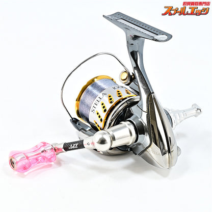 【シマノ】 07ステラ 1000S ZPIカーボンハンドル45mm&IOS アクリスタノブ ピンク&ドライブ Iアーム ショートタイプ装着 SHIMANO STELLA