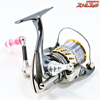 【シマノ】 07ステラ 1000S ZPIカーボンハンドル45mm&IOS アクリスタノブ ピンク&ドライブ Iアーム ショートタイプ装着 SHIMANO STELLA