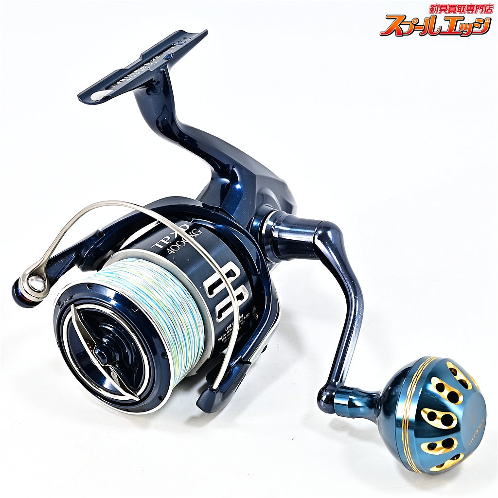 【シマノ】 21ツインパワー XD 4000XG ゴメクサス38mmラウンドノブ&ゴメクサスチタンカラーラインローラー装着 SHIMANO TWIN POWER
