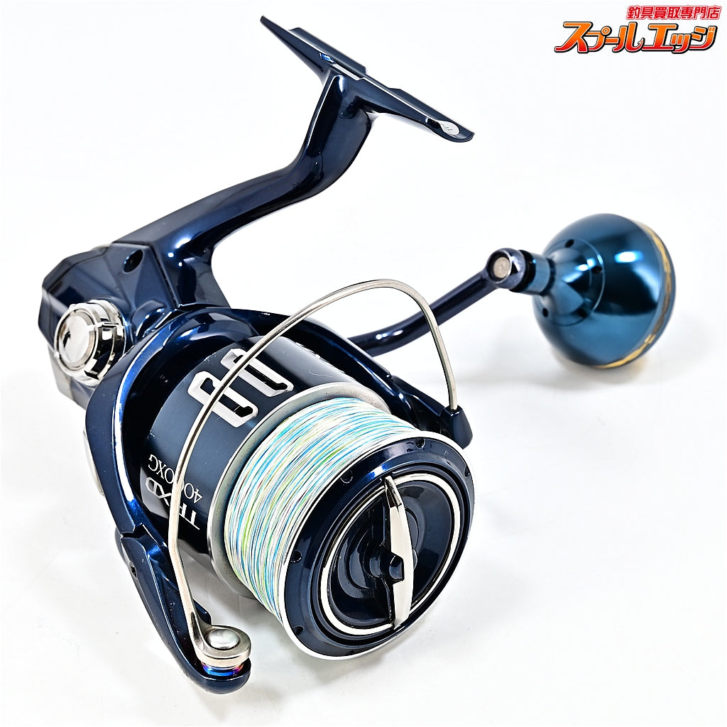 【シマノ】 21ツインパワー XD 4000XG ゴメクサス38mmラウンドノブ&ゴメクサスチタンカラーラインローラー装着 SHIMANO TWIN POWER