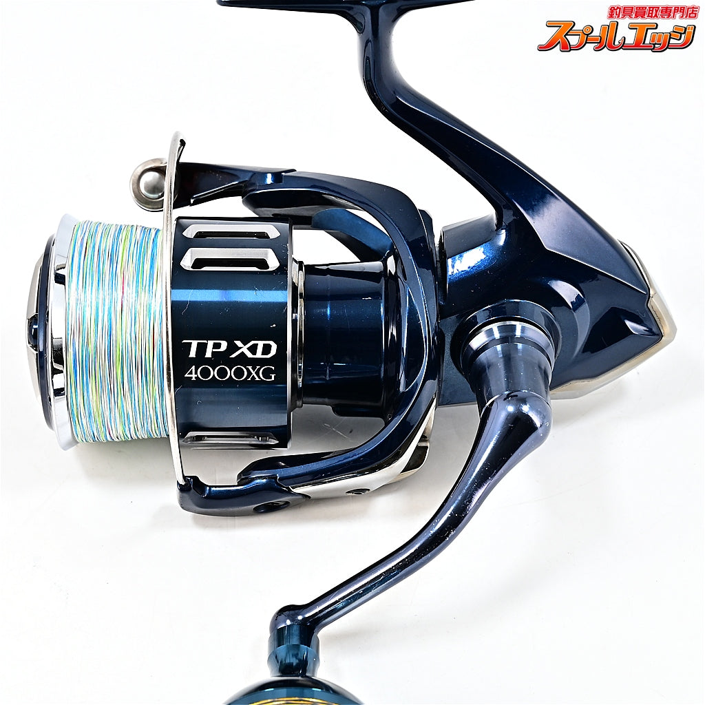 【シマノ】 21ツインパワー XD 4000XG ゴメクサス38mmラウンドノブ&ゴメクサスチタンカラーラインローラー装着 SHIMANO TWIN POWER