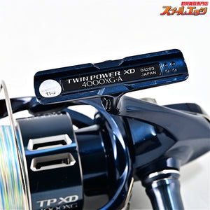 【シマノ】 21ツインパワー XD 4000XG ゴメクサス38mmラウンドノブ&ゴメクサスチタンカラーラインローラー装着 SHIMANO TWIN POWER