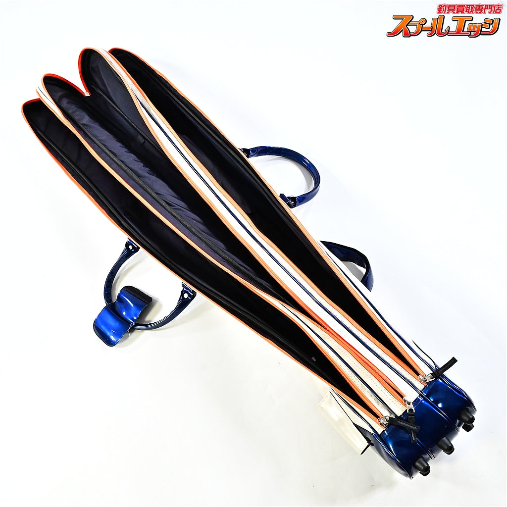 【がまかつ】 がまへら ライトロッドケース4 GC294 3層 PVC素材 ホワイト/ブルー GAMAKATSU LIGHT-ROD-CASE へらロッドケース K_192