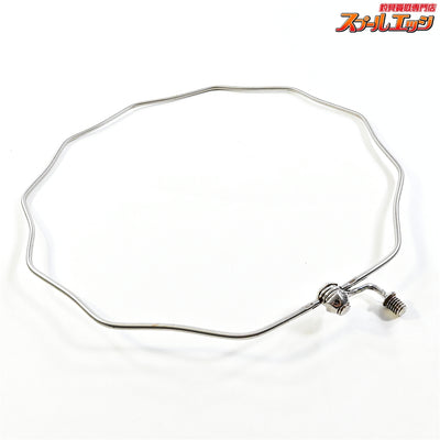 【メーカー型番不明】 ヘチ釣り用タモ枠 12角 ステンレス製 オーダー品 枠径約40cmx45cm K_132
