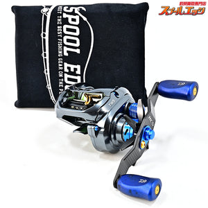 【ダイワ】 17タトゥーラ SV TW 8.1L SLW RCSカスタムカーボンハンドル100mm& Iシェイプコルクノブブルー&カスタムメカニカルブレーキキャップ&リテーナー&カラーパーツブルー装着 DAIWA TATULA