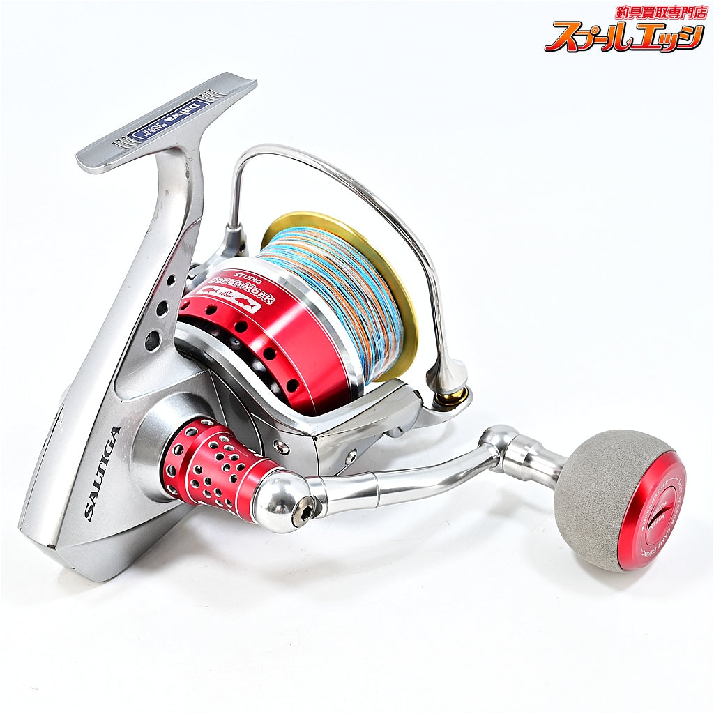 【ダイワ】 10ソルティガ 6000GT SOM 80mmハンドル&EVA45mmノブ & ST6000Fスプールレッド装着 ST6500VII付 DAIWA SALTIGA