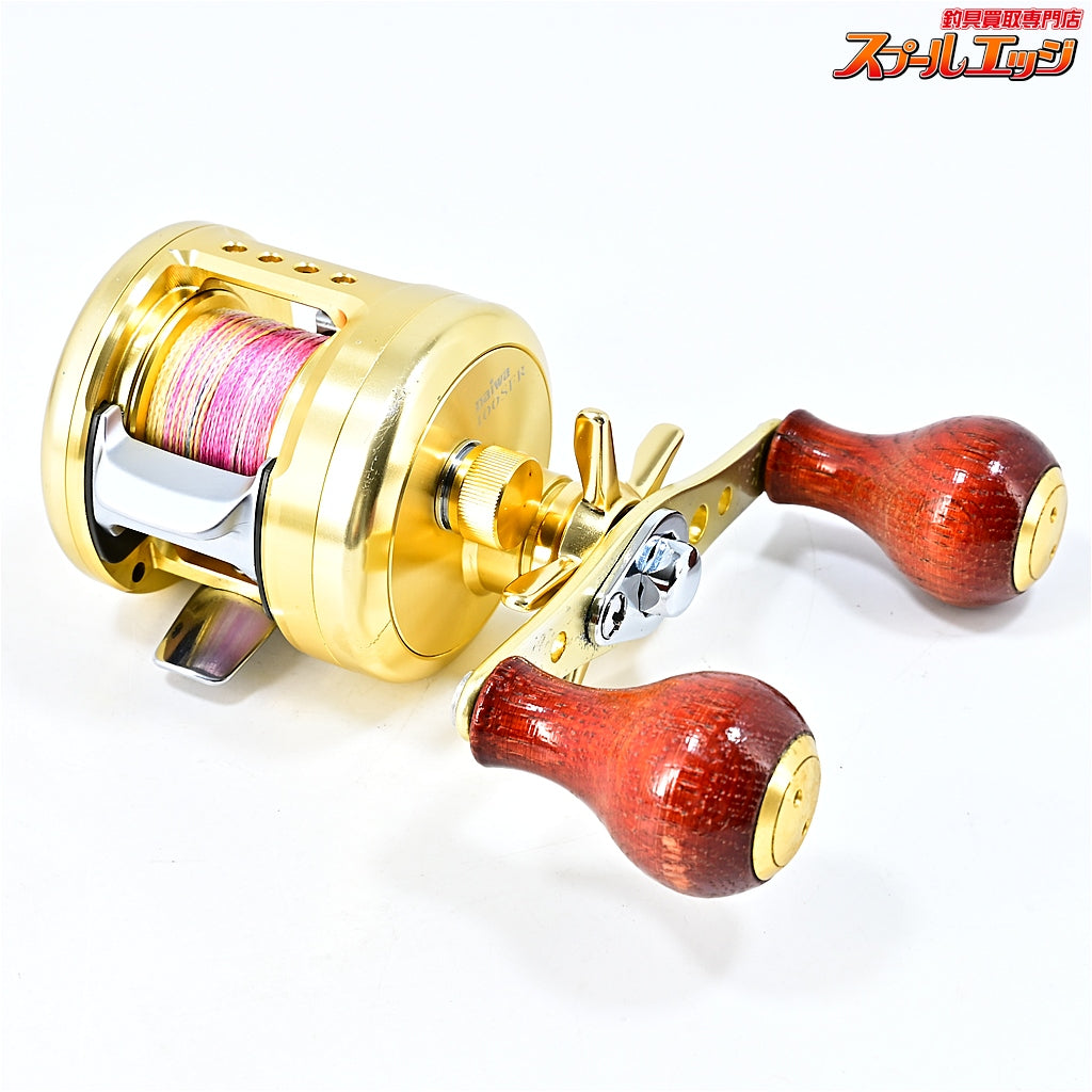 【ダイワ】 ミリオネア CV-Z 100SFR アイズファクトリー90mmダブルハンドル&エギングウッド装着 ウッドハンドルノブ&純正ハンドル付 DAIWA MILLIONAIRE