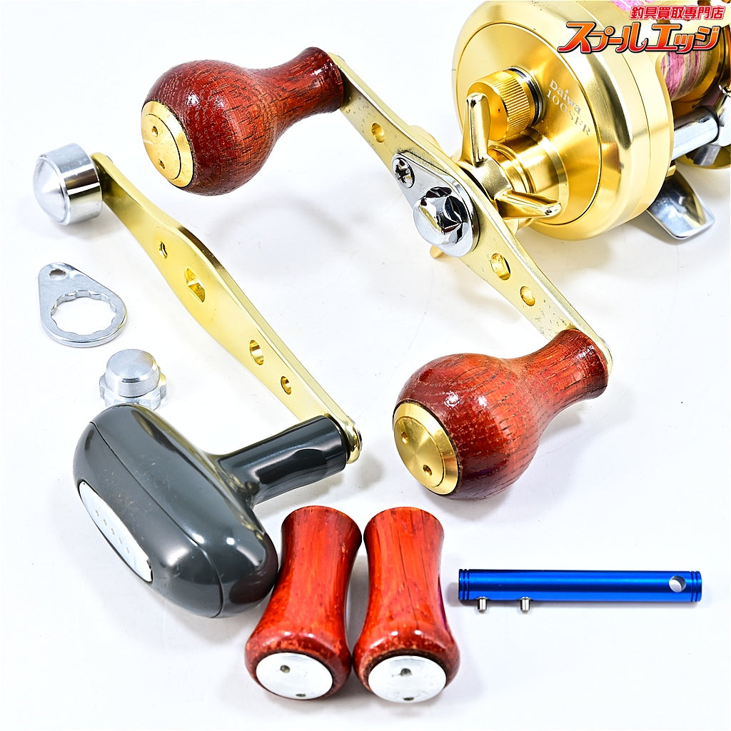 【ダイワ】 ミリオネア CV-Z 100SFR アイズファクトリー90mmダブルハンドル&エギングウッド装着 ウッドハンドルノブ&純正ハンドル付 DAIWA MILLIONAIRE