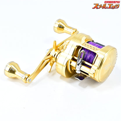 【シマノ】 23カルカッタコンクエスト MD 300XG 25夢屋ダブルハンドルアルミノブ60mmゴールド装着 SHIMANO CALCUTTA CONQUEST