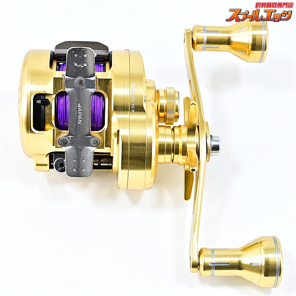 【シマノ】 23カルカッタコンクエスト MD 300XG 25夢屋ダブルハンドルアルミノブ60mmゴールド装着 SHIMANO CALCUTTA CONQUEST