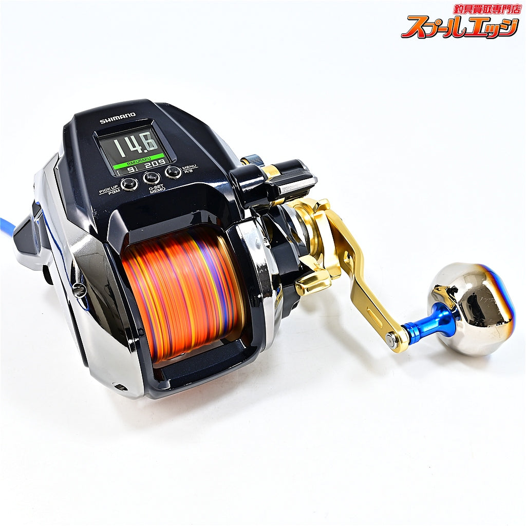 【シマノ】 22ビーストマスター MD 6000 使用距離5.5km 使用8.1時間 リブレPT52パワーハンドルノブ装着 SHIMANO BEAST MASTER