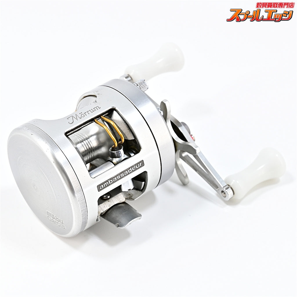 【アブガルシア】 アンバサダー モラム SX1601C ハイスピード アベイルSトラッドハンドル80mm&POMノブホワイト装着 Abu Garcia ambassador Morrum Hi-Speed