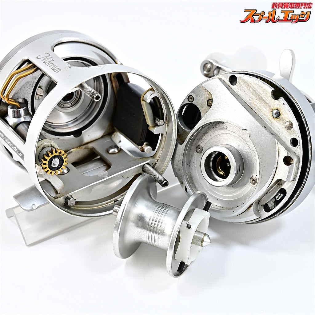 【アブガルシア】 アンバサダー モラム SX1601C ハイスピード アベイルSトラッドハンドル80mm&POMノブホワイト装着 Abu Garcia ambassador Morrum Hi-Speed