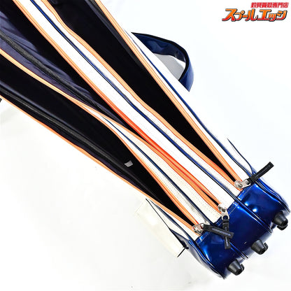 【がまかつ】 がまへら ライトロッドケース4 GC294 3層 PVC素材 ホワイト/ブルー GAMAKATSU LIGHT-ROD-CASE へらロッドケース K_192