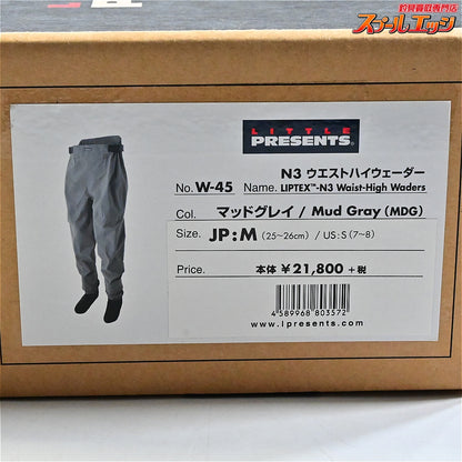 【リトルプレゼンツ】 N3 ウエストハイウェーダー W-45 マッドグレイ Mサイズ サイズ25-26cm LITTLE-PRESENTS K_100