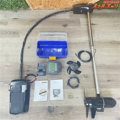 店頭受取のみ【モーターガイド】 ステルス 300 37lbs 12V シャフト長36インチ シャフト径34mm フットコンエレキ ハミンバードワイド100魚探/振動子&ペラ付 Motor guide K_300