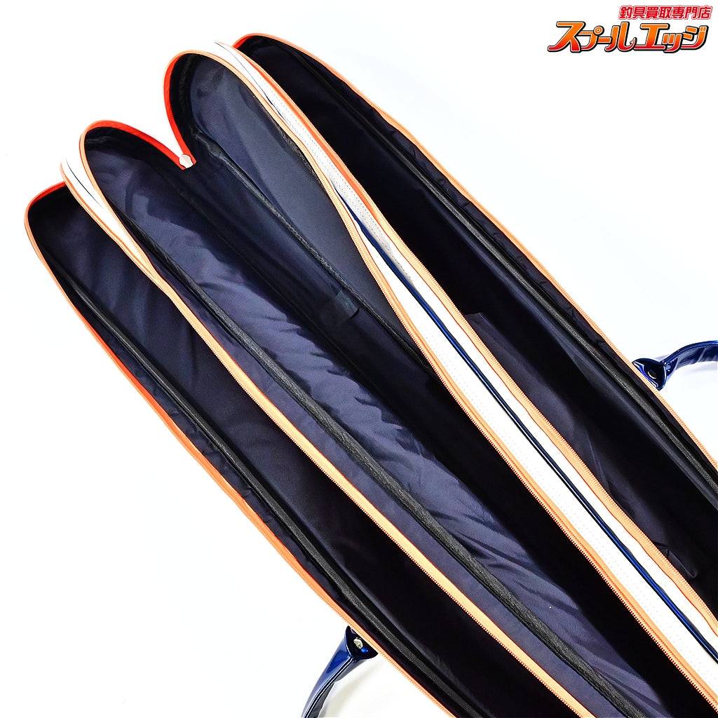 【がまかつ】 がまへら ライトロッドケース4 GC294 3層 PVC素材 ホワイト/ブルー GAMAKATSU LIGHT-ROD-CASE へらロッドケース K_192