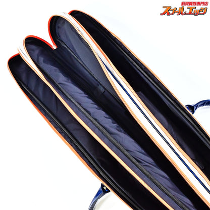 【がまかつ】 がまへら ライトロッドケース4 GC294 3層 PVC素材 ホワイト/ブルー GAMAKATSU LIGHT-ROD-CASE へらロッドケース K_192