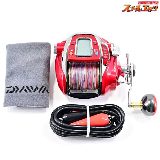 【ダイワ】 14シーボーグ 750MT 使用距離8.9km 使用49時間 SLPWカラーアルミラウンドノブLレッド装着 DAIWA SEABORG