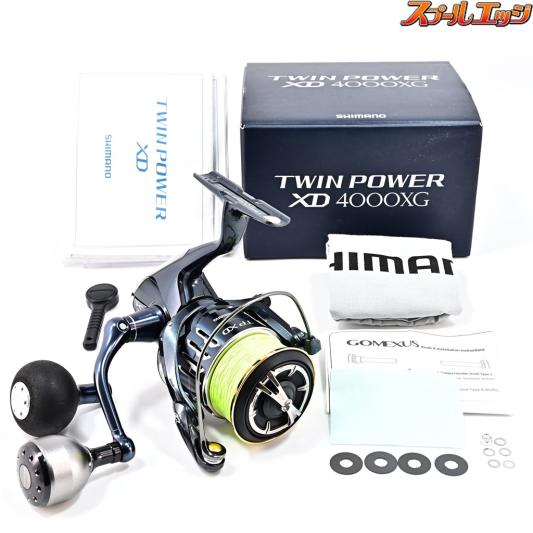 【シマノ】 17ツインパワーXD 4000XG ゴメクサス30mmハンドルノブ&ゴメクサスリールスタンド装着 SHIMANO TWINPOWER