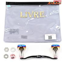 【リブレ】 クランク 110 オーダーノブ EF30カスタムハンドルノブ装着 シマノ左用センターナットピンク付 LIVRE CRANK