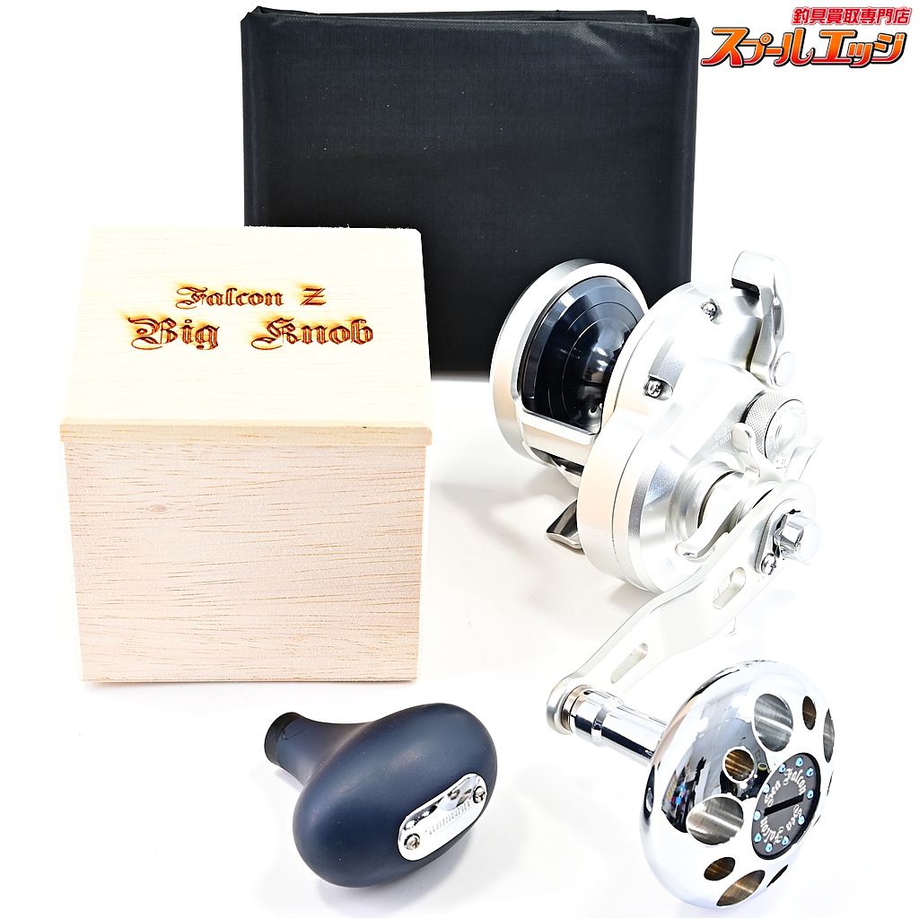 【シマノ】 12オシアジガー 1501HG シーファルコン ファルコンZ 55mmスーパービッグノブ ブルー装着 SHIMANO OCEA JIGGER SEAFALCON